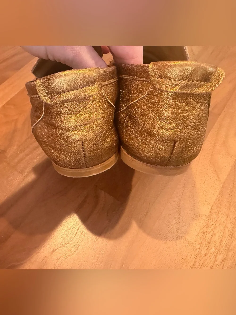 Metallic Jamie Haller Gold/Bronze Penny Loafers